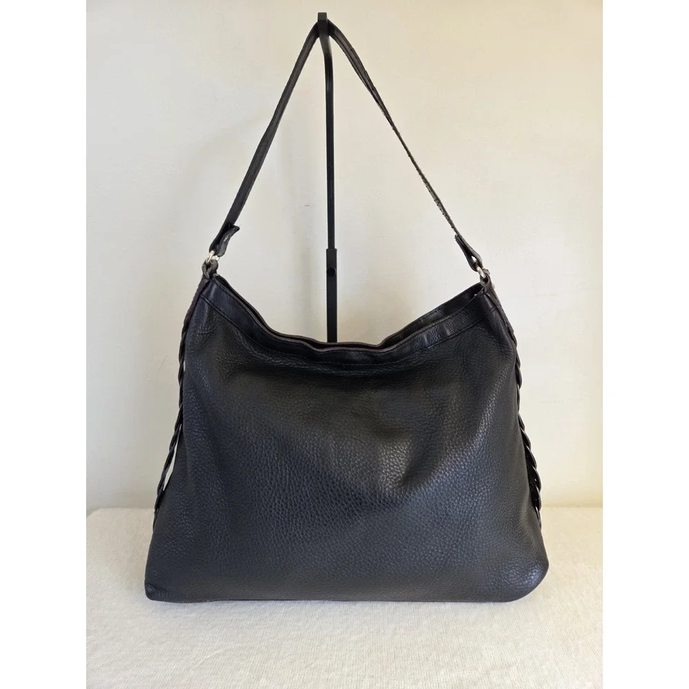 Kate Spade Natia Jamesport Black Pebbled Leather Hobo Bag‎ -Strap Replaced